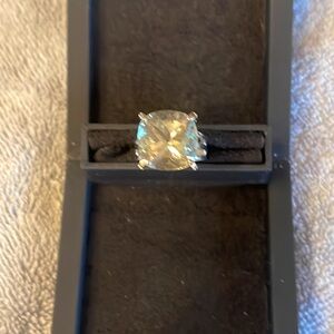 Prasiolite ring sterling silver size 6